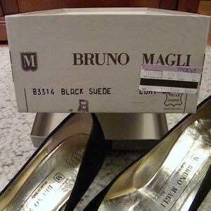 Bruno Magli Black Suede Pump